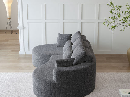 Curved Oversized Sectional Sofa With Extra Deep Seat