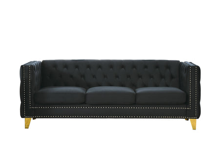 Modern Sofa With Button Tufting, Upholstered Couch For Living Room