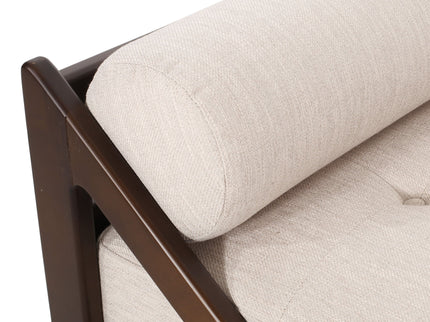 Chic Contemporary Chaise Lounge With Button Tufting And Bentwood Structure