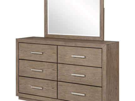 Gibbons - 6 Drawer Dresser And Mirror Set - Brown