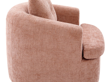 Modern Swivel Barrel Chair With Dual-Layer Cushion