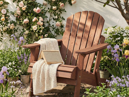 Oversize Outdoor Folding Adirondack Chair, Patio Chair For Garden