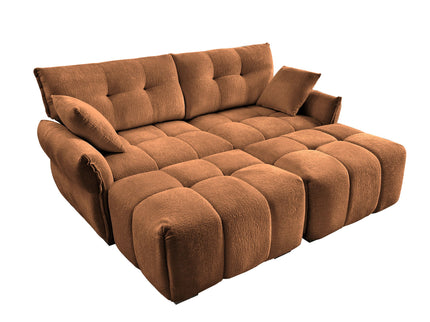 Sofa Set With Ottoman And Pillows, Textured, High Resilience Cushions