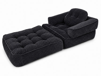 Convertible 2 In 1 Armrest Sofa For Bedroom