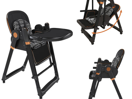 Convertible Baby High Chair To Rocker With 5 Point Harness