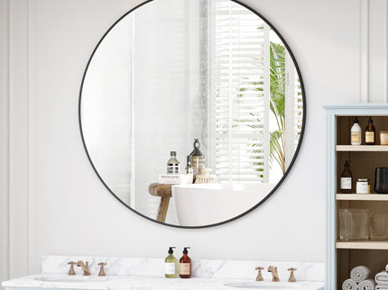 Wall Circular Mirror Metal Framed Mirror Round Vanity Mirror Dressing Mirror, For Bathroom, Living Room, Bedroom Wall Decor