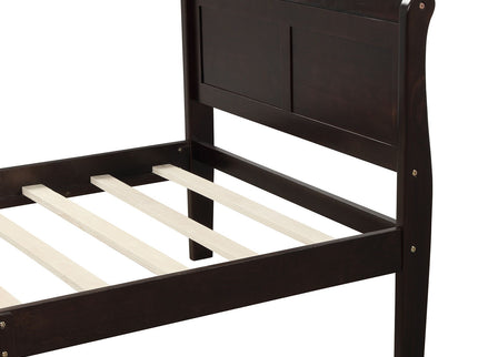Platform Bed Frame Mattress Foundation Sleigh Bed With Headboard / Footboard / Wood Slat Suppor