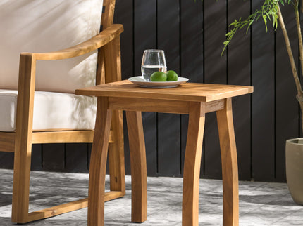 Kinesis - Outdoor Side Table With Slatted Top And Wood Frame