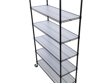 6 Tier 6000Lbs Capacity Nsf Metal Shelf Wire Shelving Unit, Heavy Duty Adjustable Storage Rack With Wheels & Shelf Liners For Commercial Grade Utility Steel Storage Rack