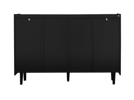Modern Sideboard Buffet Cabinet With Doors And Unique Panel Styling