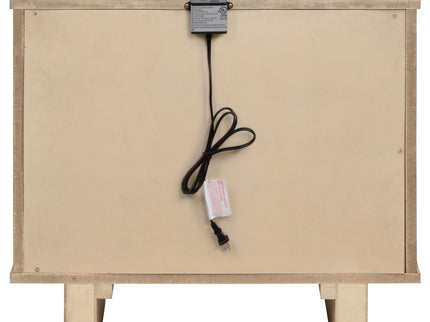 Kimpton - 2 Drawer Nightstand With USB Charging Ports - Beige