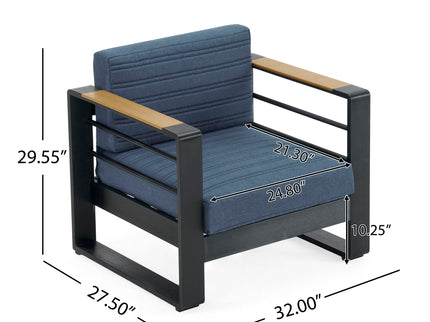 Giovanna - Club Chair Set With Aluminum Frame