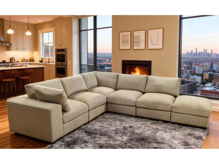 Reversible Modular Sectional Sofa With Custom Configuration