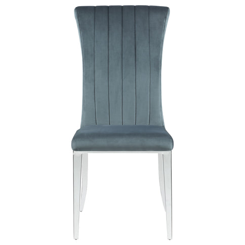 Tufted Side Upholstered Dining Chair (Set of 2) - Gray