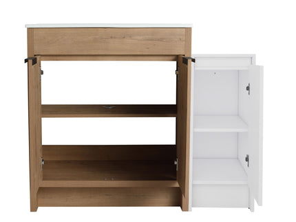 Freestanding Bathroom Vanity With Sink And Storage Cabinets, Soft Closing Doors