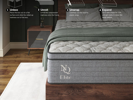 Elite Series Machka - 10" Cooling Gel Memory Foam Hybrid Mattress