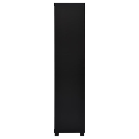 Sandl - 3 Shelf Media Tower With Cabinet Storage Solution - Black