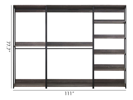 Monica - Walk-In Closet System With Spacious Drawer - Gray
