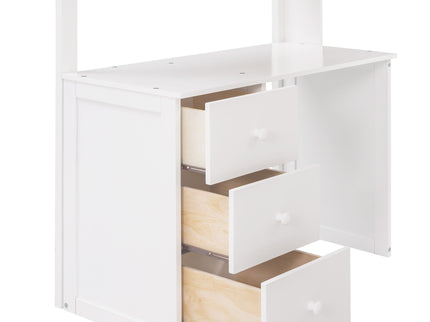 Loft Bed With Drawers, Desk, And Wardrobe