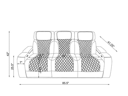 Julian - Set With Power Recliner, LED Lighting & Speaker