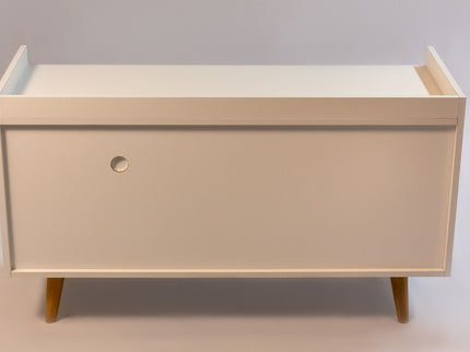 TV Stand For TVs Up To 45" With Open Storage Shelf, Cable Management, 1 Door And 1 Drawer