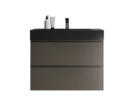 Alice - Bathroom Vanity With Sink, Large Storage Wall Mounted Floating Bathroom Vanity For Modern Bathroom, One-Piece Sink Basin Without Drain And Faucet