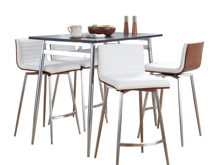 Marcel Mason - 5 Piece Swivel Contemporary Counter Height Dining Set
