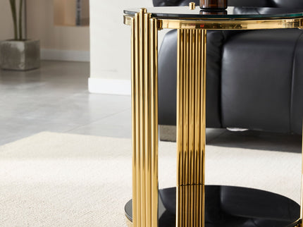 Round Table With Double Layer Storage