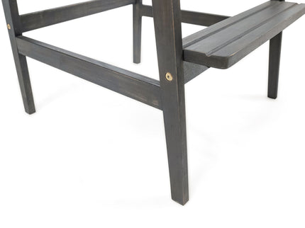 Outdoor Acacia Wood Adirondack Barstools (Set of 2)