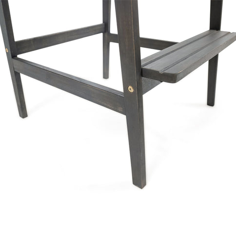Outdoor Acacia Wood Adirondack Barstools (Set of 2)