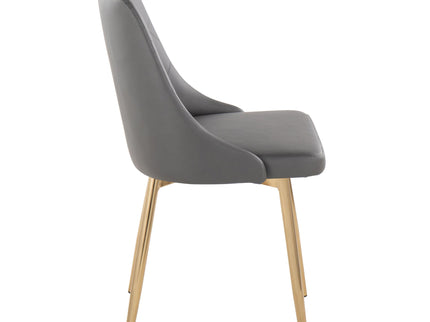 Marche - Contemporary Dining Chair With Metal Legs (Set of 2)