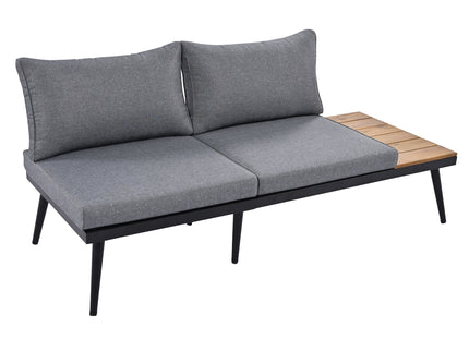 Modern Outdoor Sectional Sofa Set With Nesting Coffee Tables