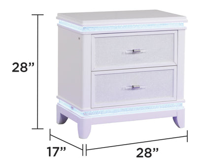 Opium - 2 Drawer Nightstand - White