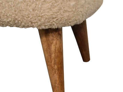 Square Footstool - Cream