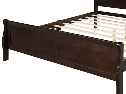 Platform Bed Frame Mattress Foundation Sleigh Bed With Headboard / Footboard / Wood Slat Suppor