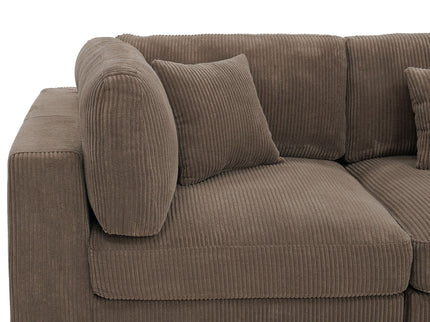 Upholstered Modular Sectional & Custom Configuration And Toss Pillows