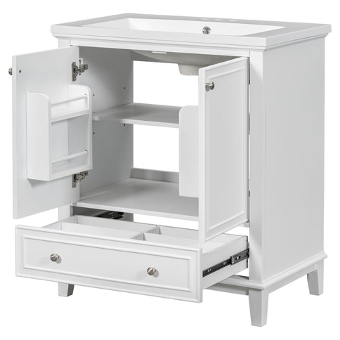 Modern Bathroom Vanity With Sink Combo, Multi Functional Cabinet With Doors And Drawer