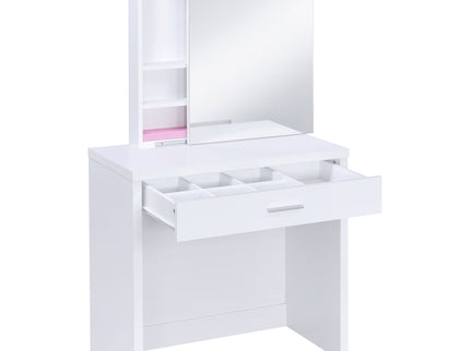Walsh - Makeup Vanity Table With Mirror And Stool - White