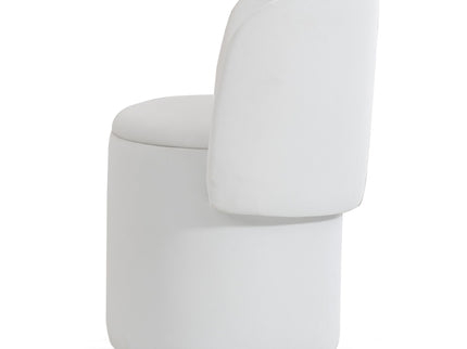 Barrel Chair With Built In Storage, 360° Swivel - Beige