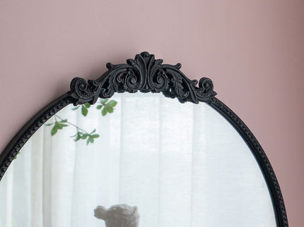 Classic Design Mirror With Baroque Inspired Frame For Bathroom, Entryway Console Lean Against Wall