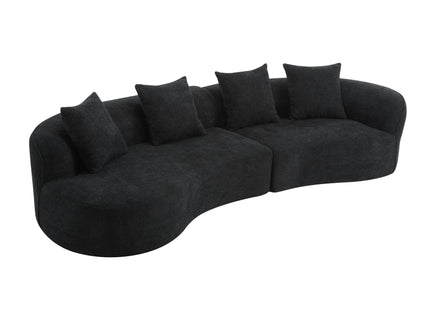 Elegant Curved Sectional Sofa With Full Foam Comfort