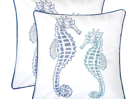 Seahorses Pillow Cover With Matching Back