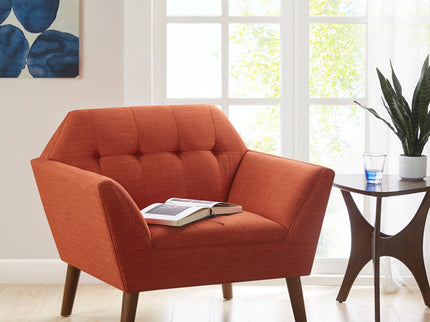 Modern Lounge Chair With Button Tufting