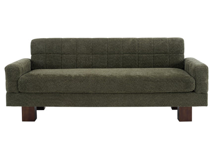 Modern Loveseat Sofa, 2 Seater With Square Arms For Living Room