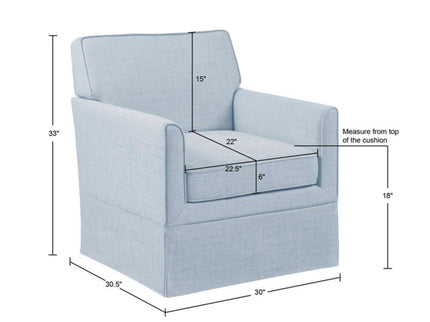 Timeless - Accent Armchair With Classic Track Arm Silhouette And Skirted Base