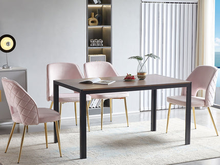 Dining Chairs With Metal Legs And Hollow Back Upholstered Dining Chairs