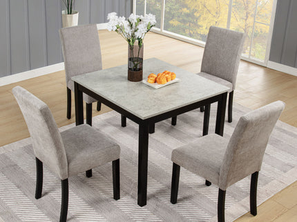 Modern 4 Person Dining Table Set With 4 Chairs