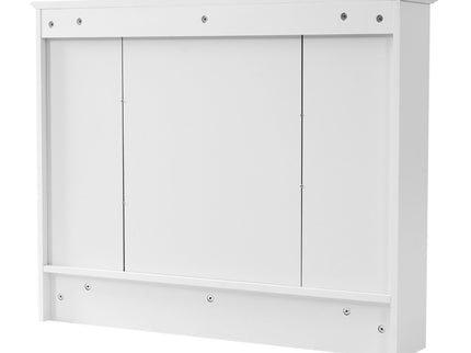 Modern Wall Mounted Mirror Cabinet With Adjustable Shelf, Soft Close Door, And Towel Bar