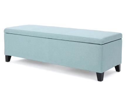 Contemporary Storage Ottoman Bench With Upholstery