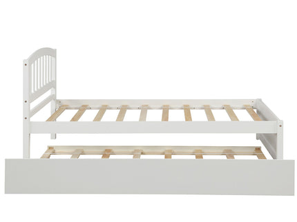 Platform Bed Wood Bed Frame With Trundle
